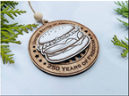 Hamburger – 250 Years of Freedom Ornament