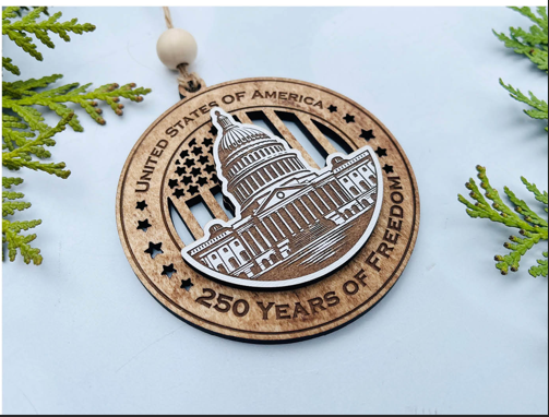 US Capitol Building – 250 Years of Freedom Ornament