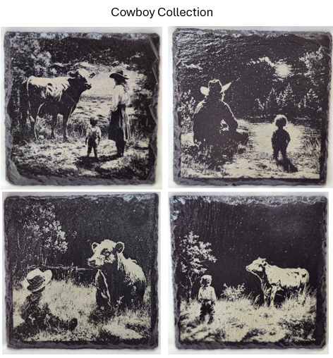 Cowboy Coaster Collection (4 Coasters)