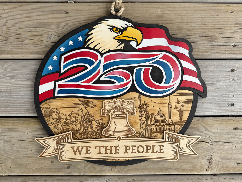 We The People – America 250th Anniversary Wood Wall Hanging