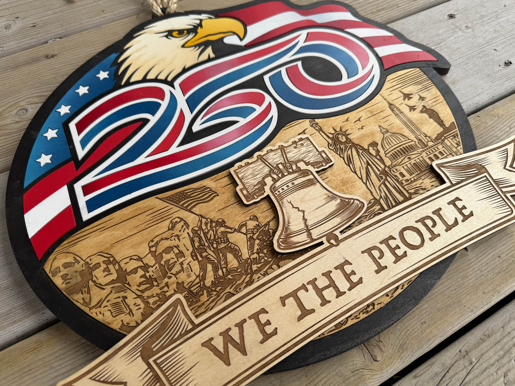 We The People – America 250th Anniversary Wood Wall Hanging