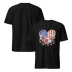 Heart Flower American Flag T-Shirt