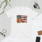 Floral American Flag T-Shirt