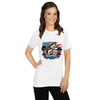American Flag Bass Fish T-Shirt