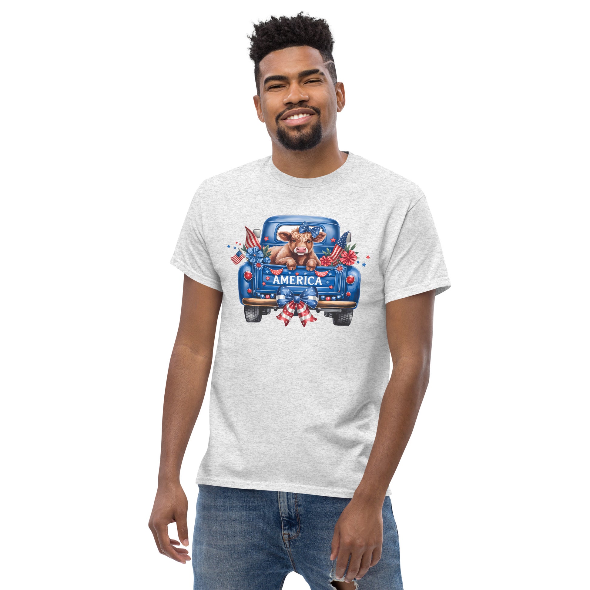 Highland Cow Patriotic T-Shirt