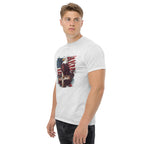 Eagle on cross in front of flag T-Shirt