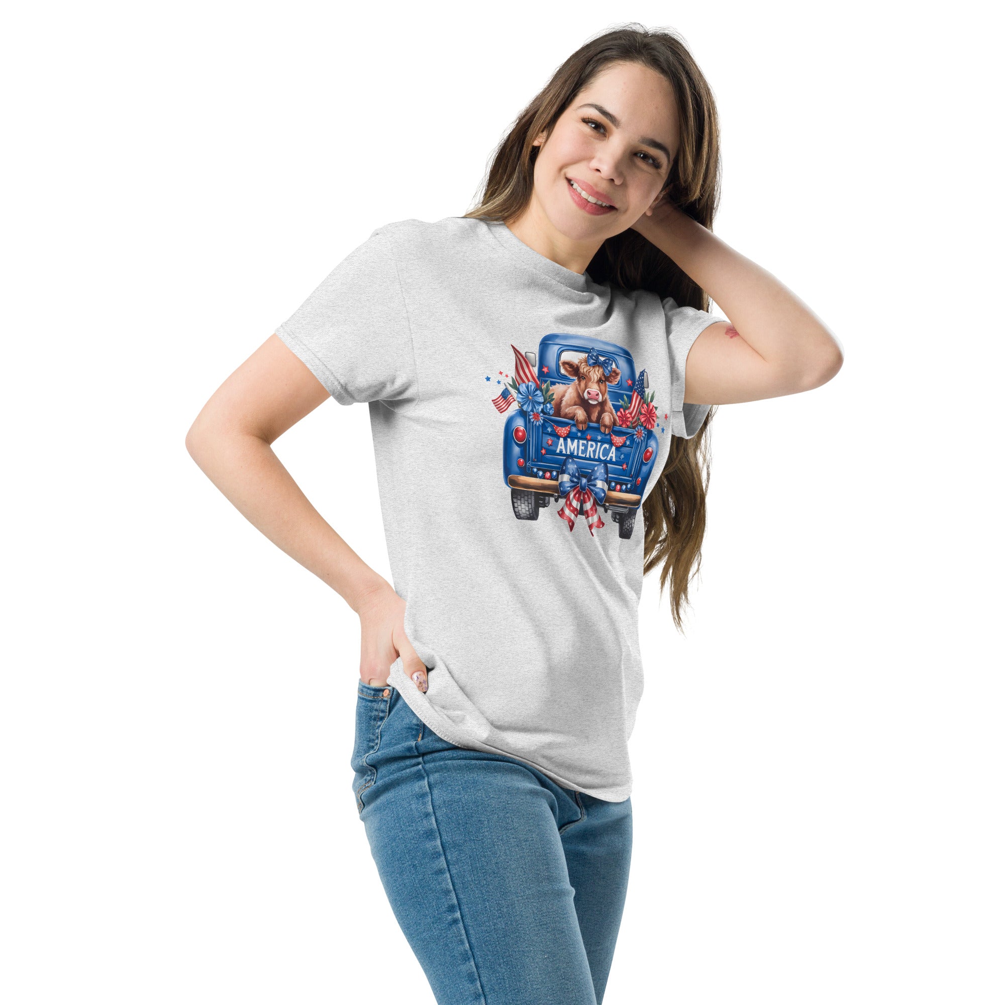 Highland Cow Patriotic T-Shirt