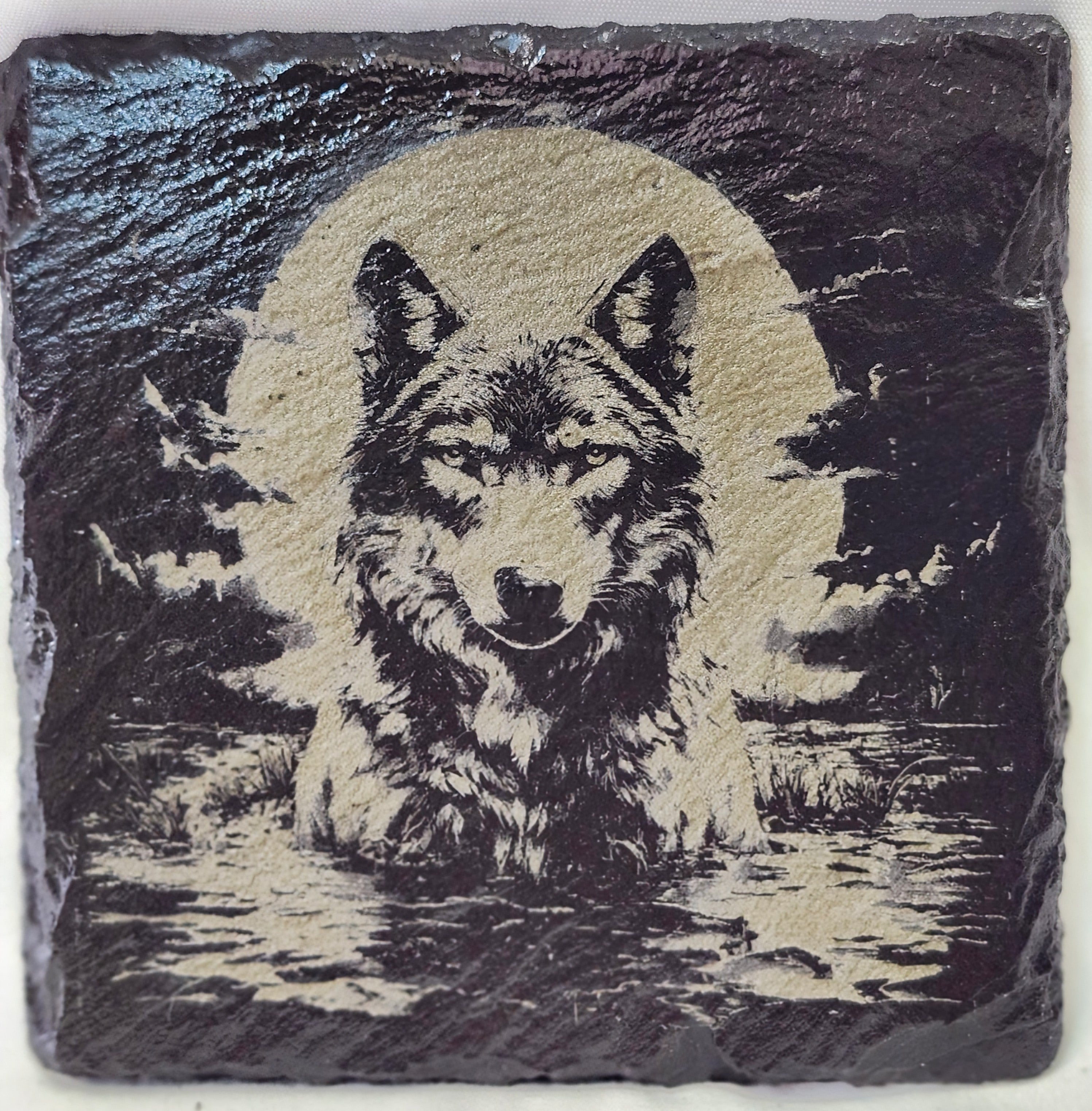 Wolf slate coaster (Copy)